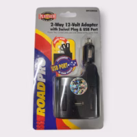 Roadpro RPP2SWVUSB 2-Way 12-Volt Adapter Splitter Swivel Plug And USB Port NEW