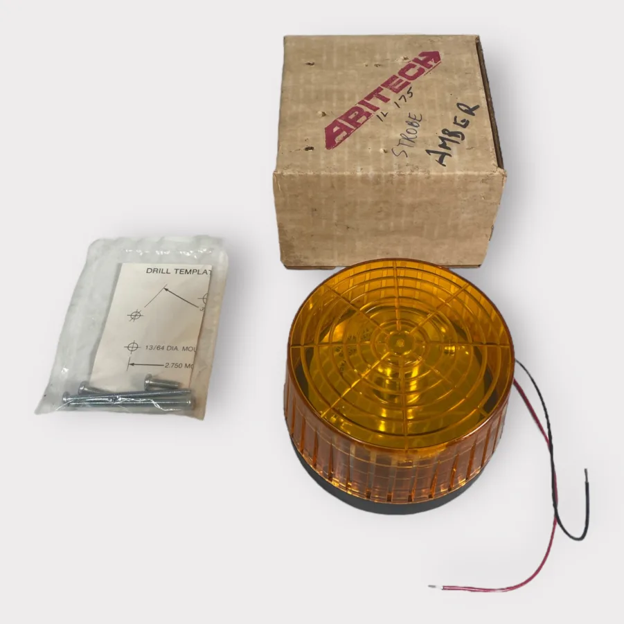 Aritech Amber Strobe Light 10-16 VDC .35 Amps 70 Flashes Per Minute NEW