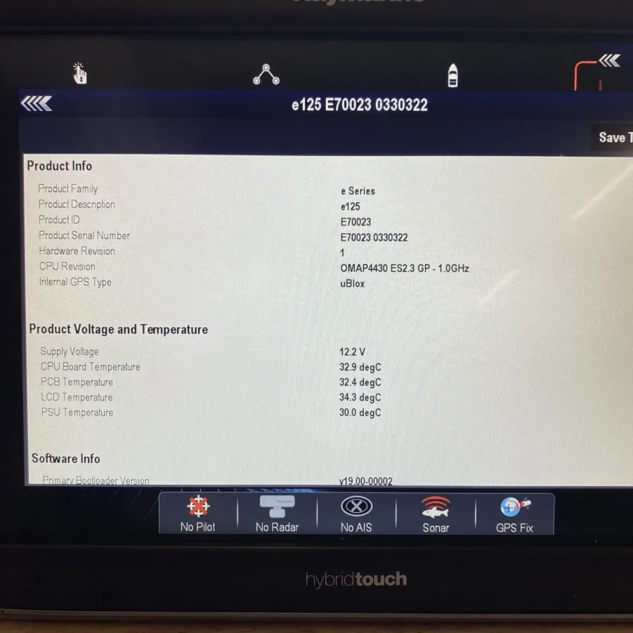 Raymarine e125 12.1" HybridTouch MFD w/ Sun Cover - E70023 - 90 Day Warranty! - Image 13