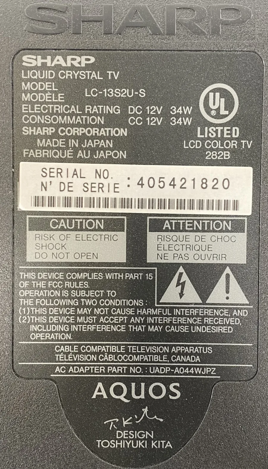 SHARP LC-13S2U-S Aquos 13" EDTV LCD TV Bench Tested! - Image 8