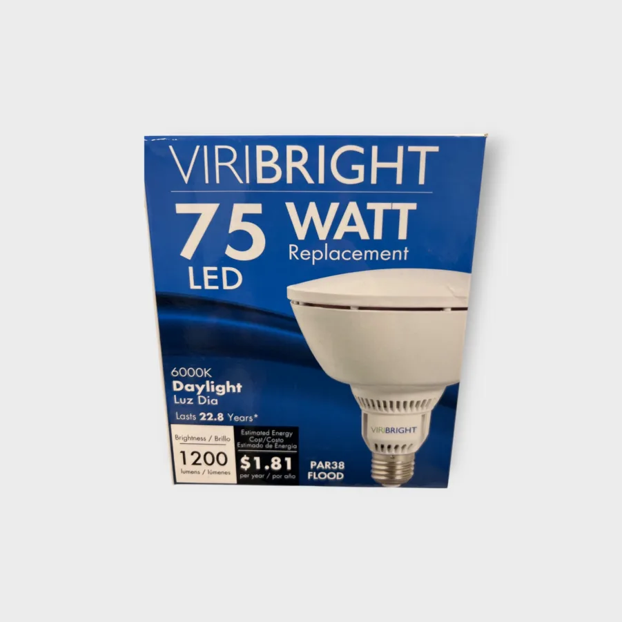 Viribright LOT OF 7 - 750077 75W Equal Light Bulbs 15W PAR38 LED 6000k Dimmable - Image 3