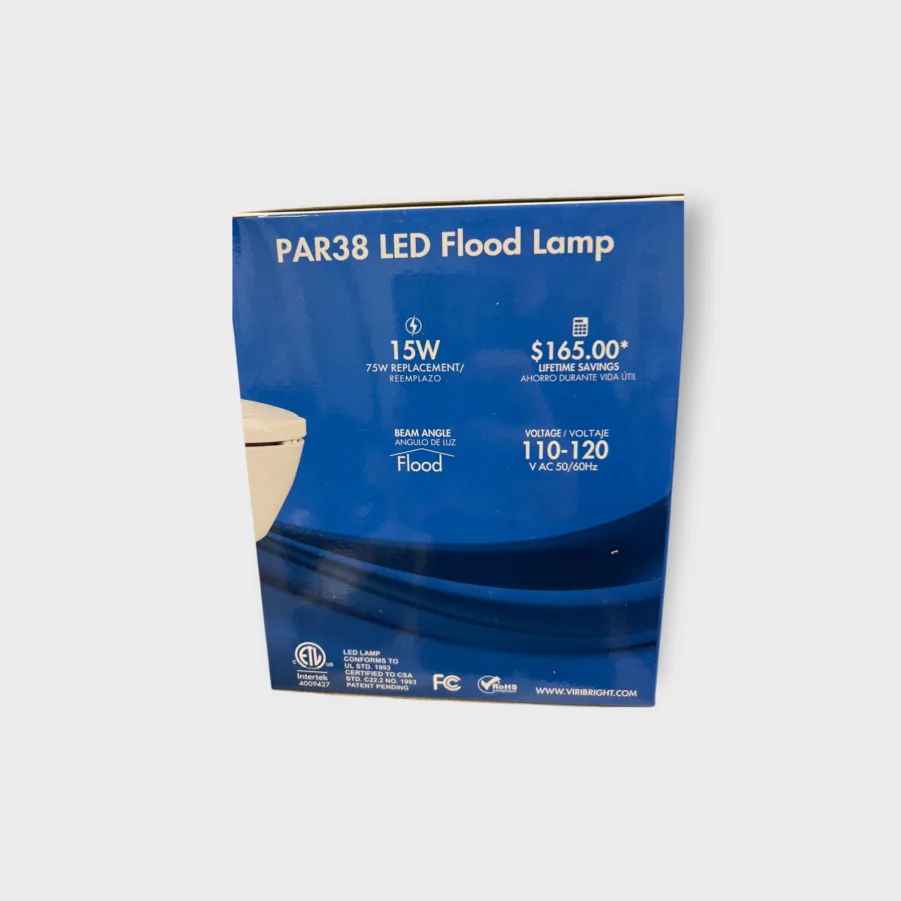 Viribright LOT OF 7 - 750077 75W Equal Light Bulbs 15W PAR38 LED 6000k Dimmable - Image 4