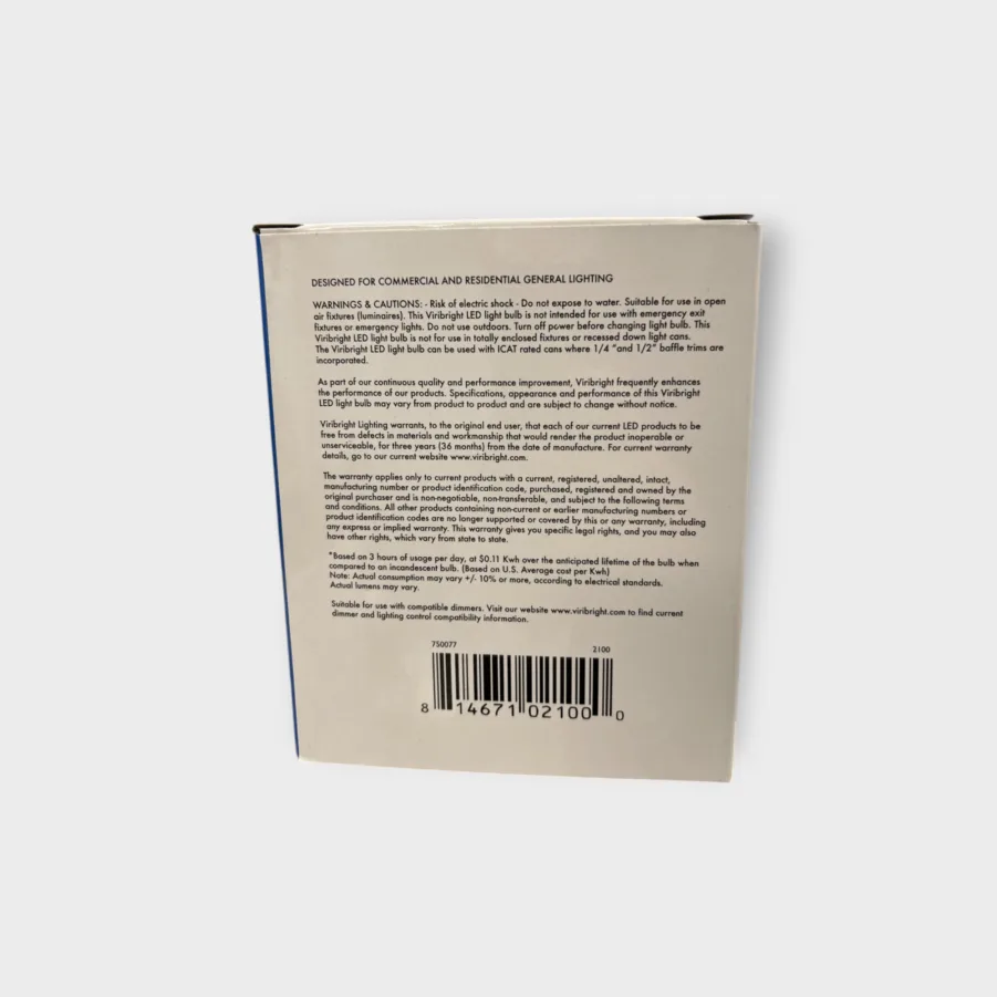 Viribright LOT OF 7 - 750077 75W Equal Light Bulbs 15W PAR38 LED 6000k Dimmable - Image 5