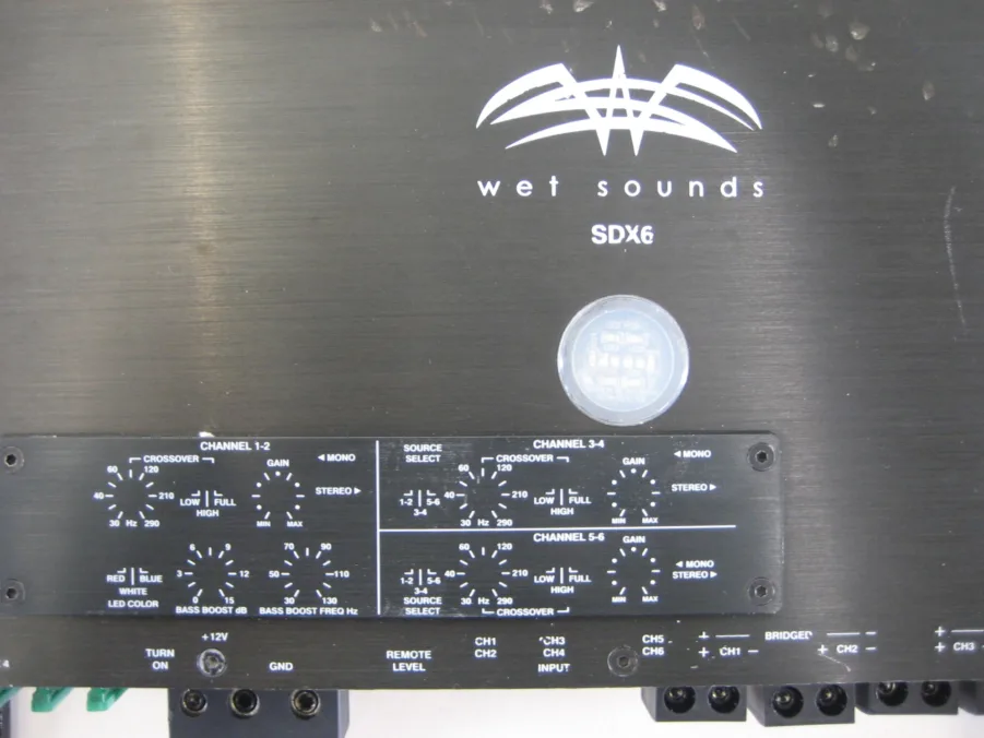 Wet Sounds SDX6 6-Channel Marine Amplifier- 185 Watts RMS X 6-Used- 90-Day Warranty - Image 3