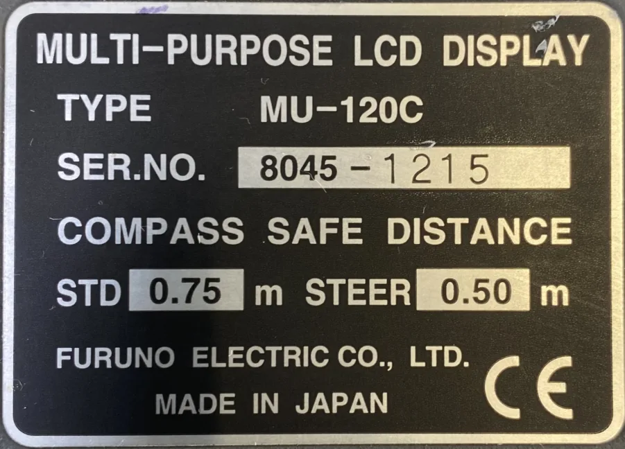 Furuno 12" Marine Monitor MU-120C w/Sun Cover *MME Refurbished*~Light Grey - Image 13