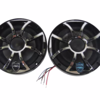 Wet Sounds REVO 6 XS-B-SS V3  6-1/2" 2-Way Speakers w/RGB LED Lights (Black/Chrome XS Grilles)