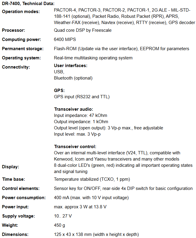 SCS P4-Dragon DR-7400 HF Modem - Max Marine Electronics