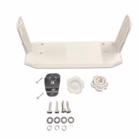 Icom IC-M602/604 Mounting Bracket, Knobs, and Mic Clip - White - NEW OLD STOCK