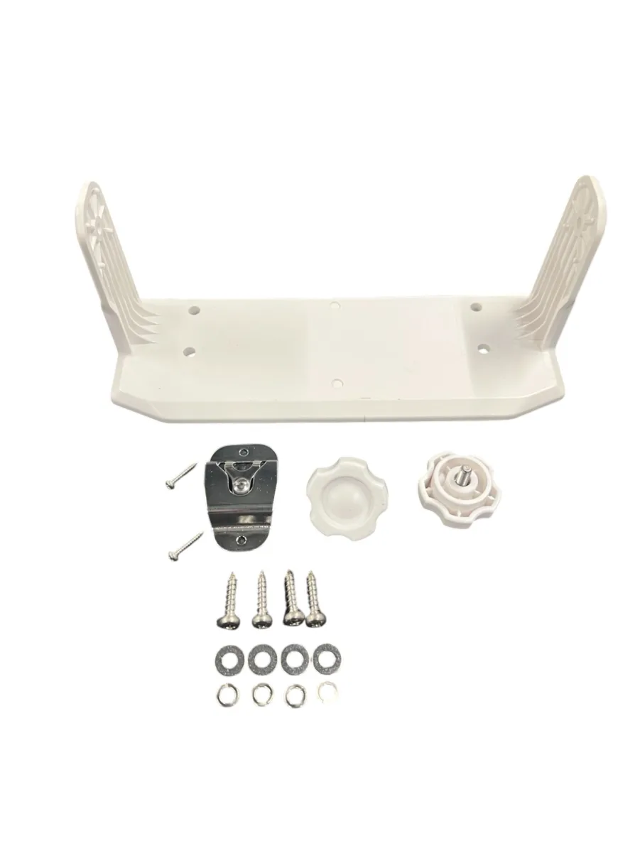 Icom IC-M602/604 Mounting Bracket, Knobs, and Mic Clip - White - NEW OLD STOCK