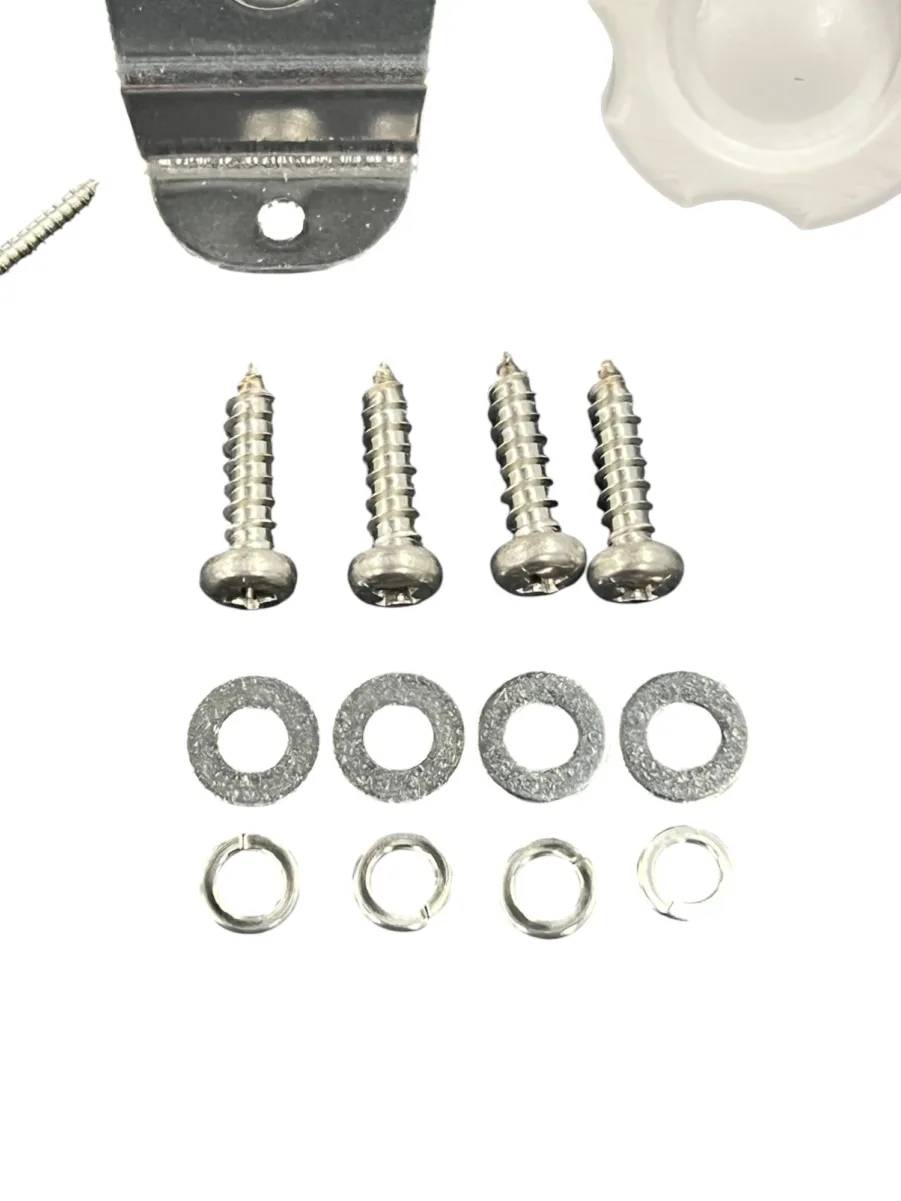 Icom IC-M602/604 Mounting Bracket, Knobs, and Mic Clip - White - NEW OLD STOCK - Image 3