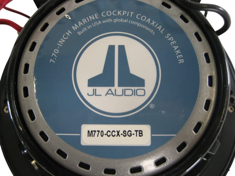 JL Audio M770-CCX-SG-TB 7.7'' Marine Speakers (Black w/ Titanium "Sport" grilles) 90-Day Warranty - Image 4