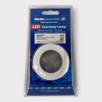 Hella Marine 980500541 White LED Courtesy Lamp 2" White Plastic Rim 12VDC *NEW*