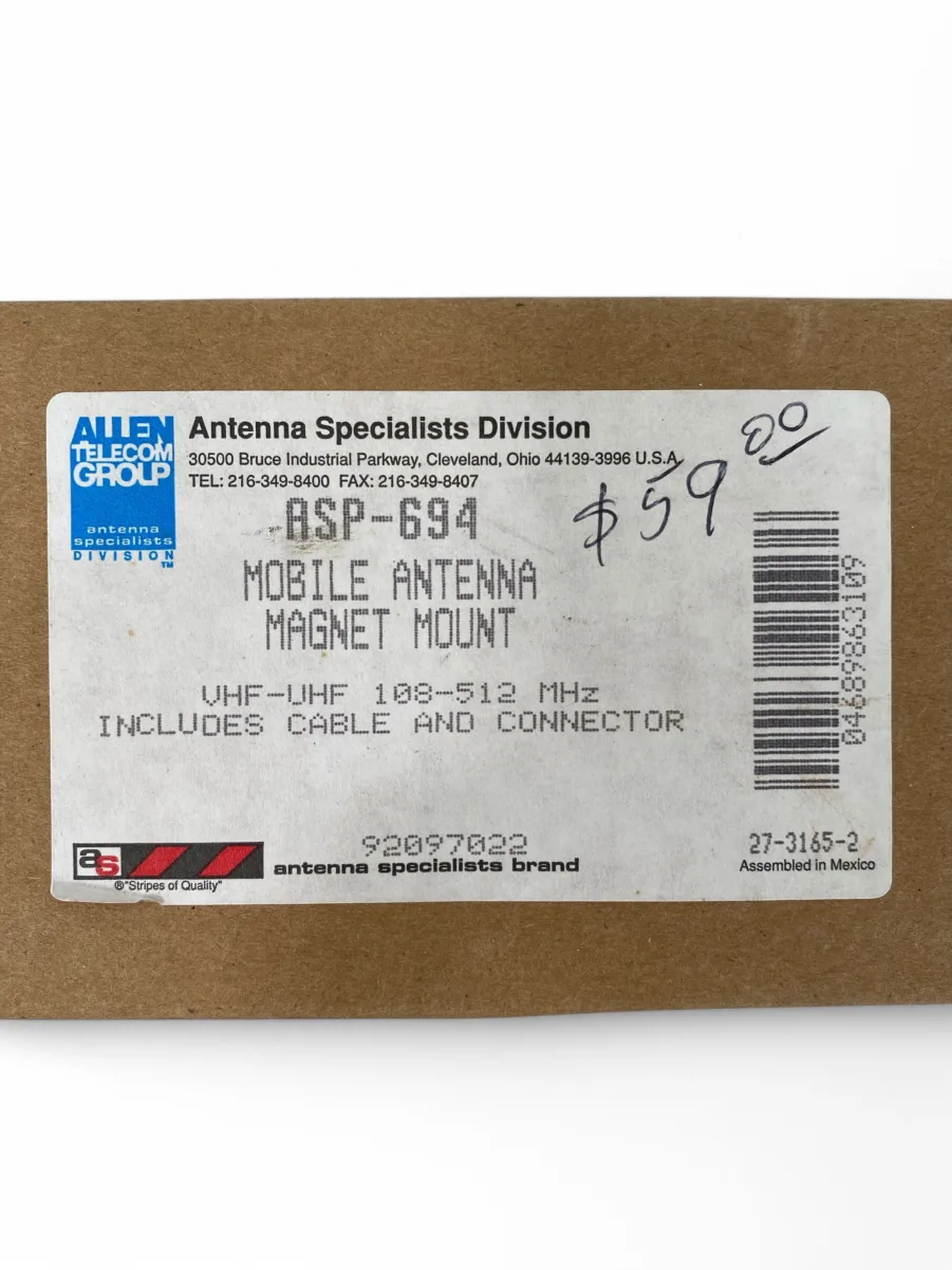 Antenna Specialists ASP694 VHF/UHF 26" Mount Mobile Antenna