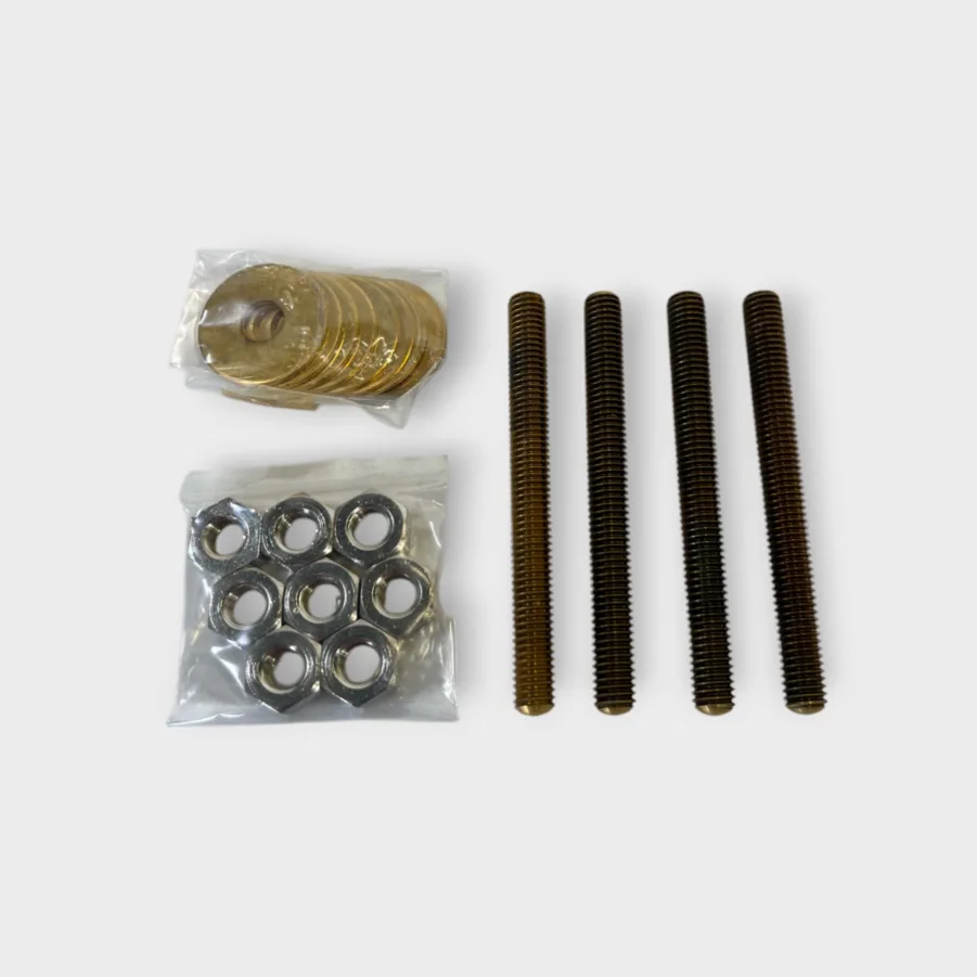 Transducer Hardware QTY4 Lot of 4 5/16"-20 x 3" Bronze Studs 8x Washers 8X Nuts