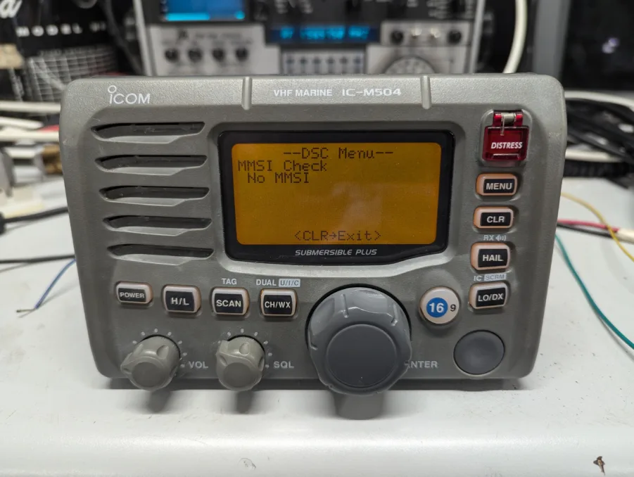Icom IC-M504 Marine DSC VHF Transceiver With Rear Connected HM-126RG Mic - Image 5