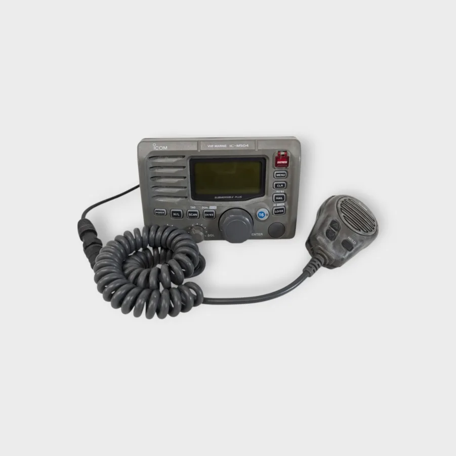 Icom IC-M504 Marine DSC VHF Transceiver With Rear Connected HM-126RG Mic