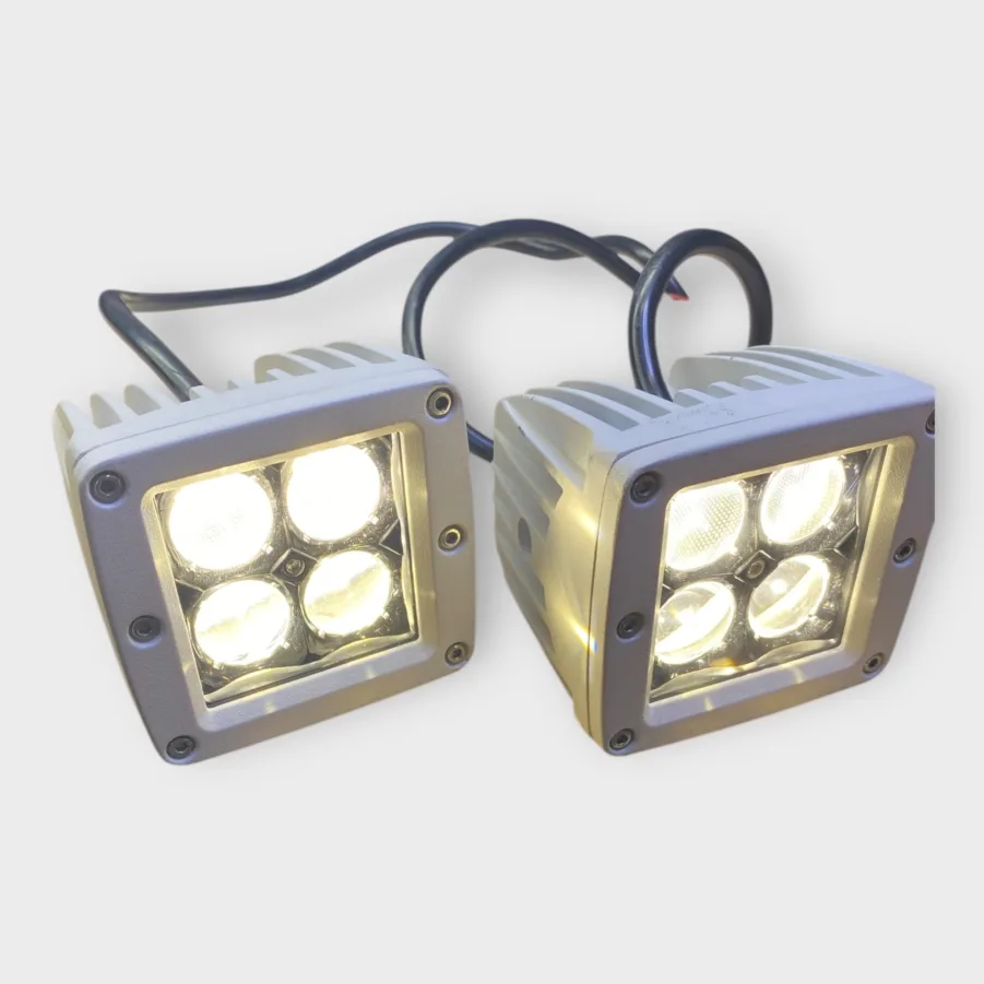 Marine Boat White LED Flood Light Pod Cube White Housing 12 Volt *QTY 2* - Image 5
