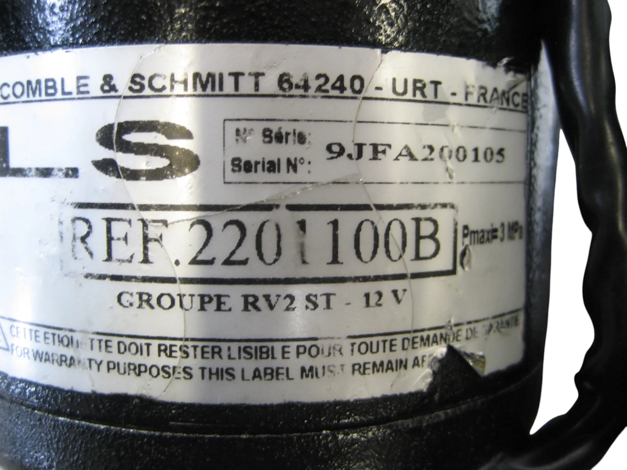 Lecomble & Schmitt 50 ST 20+RV2 ST 12v Linear Drive f/Mechanical ...