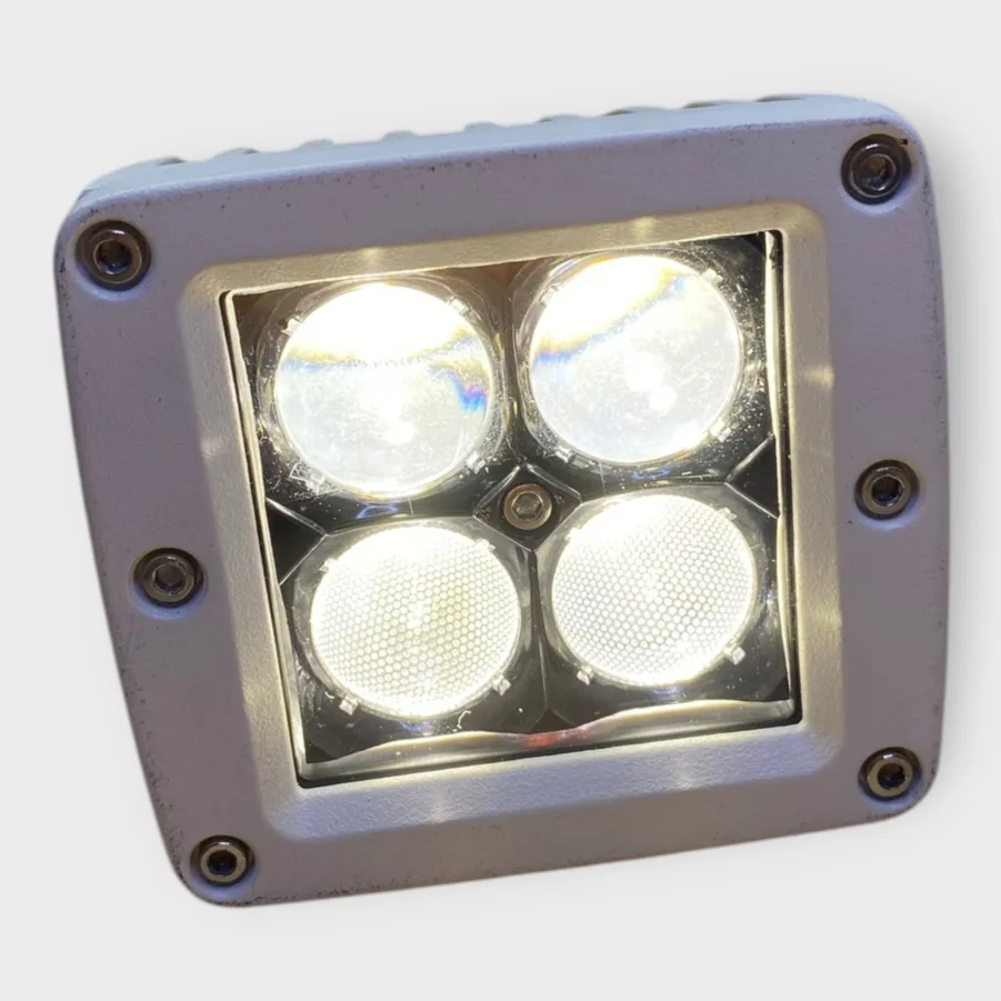Marine Boat White LED Flood Light Pod Cube White Housing 12 Volt - Image 4