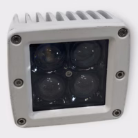 Marine Boat White LED Flood Light Pod Cube White Housing 12 Volt