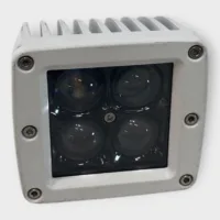 Marine Boat White LED Flood Light Pod Cube White Housing 12 Volt