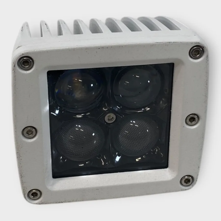 Marine Boat White LED Flood Light Pod Cube White Housing 12 Volt