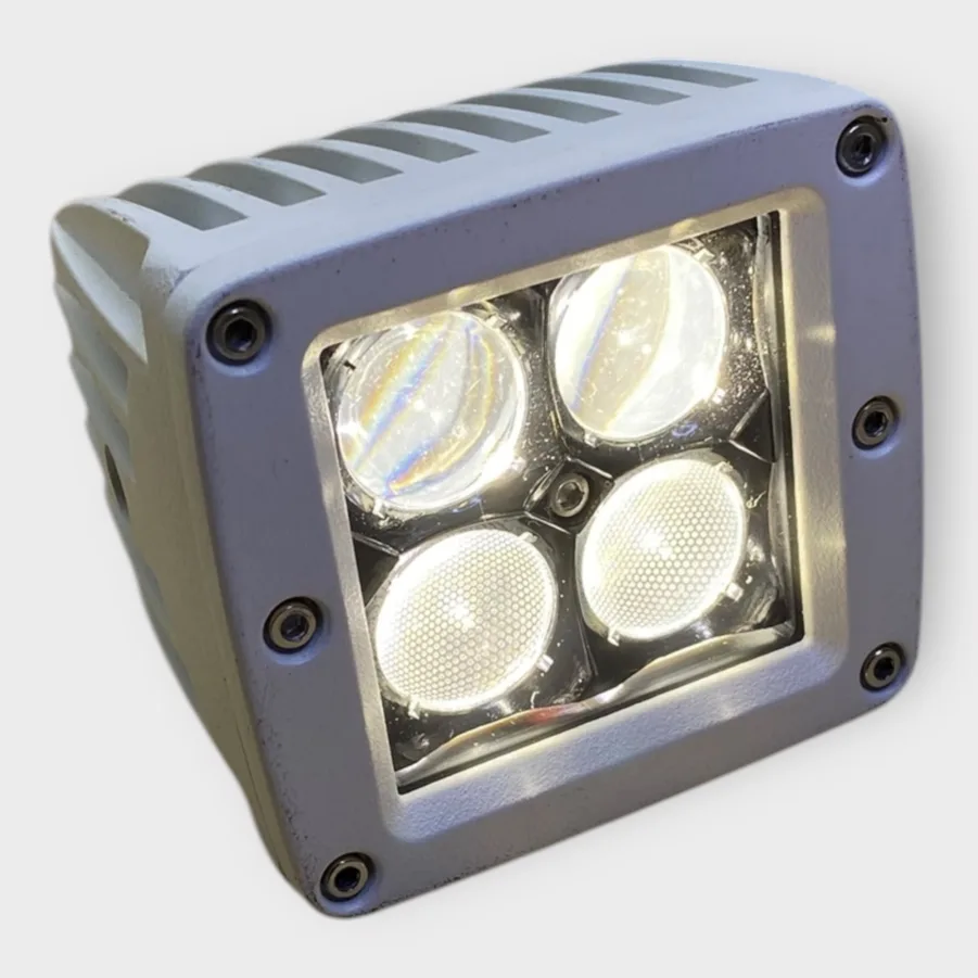 Marine Boat White LED Flood Light Pod Cube White Housing 12 Volt - Image 8