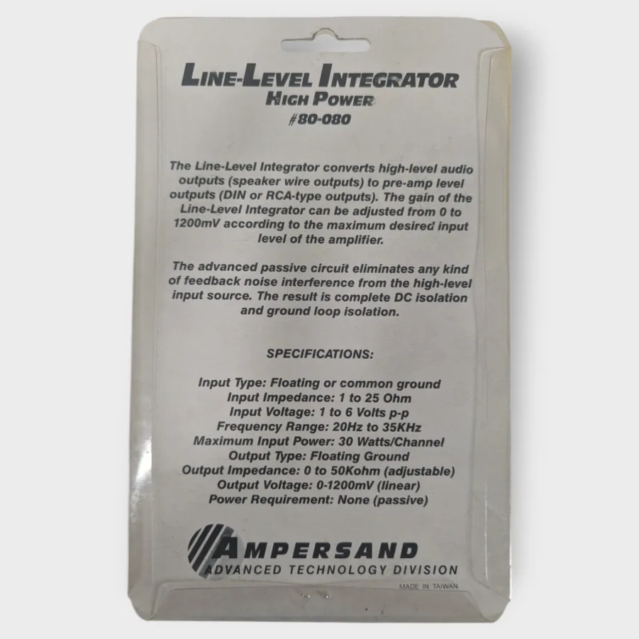 Ampersand Line Level Integrator High Power Part No. 80-080 - New - Image 2