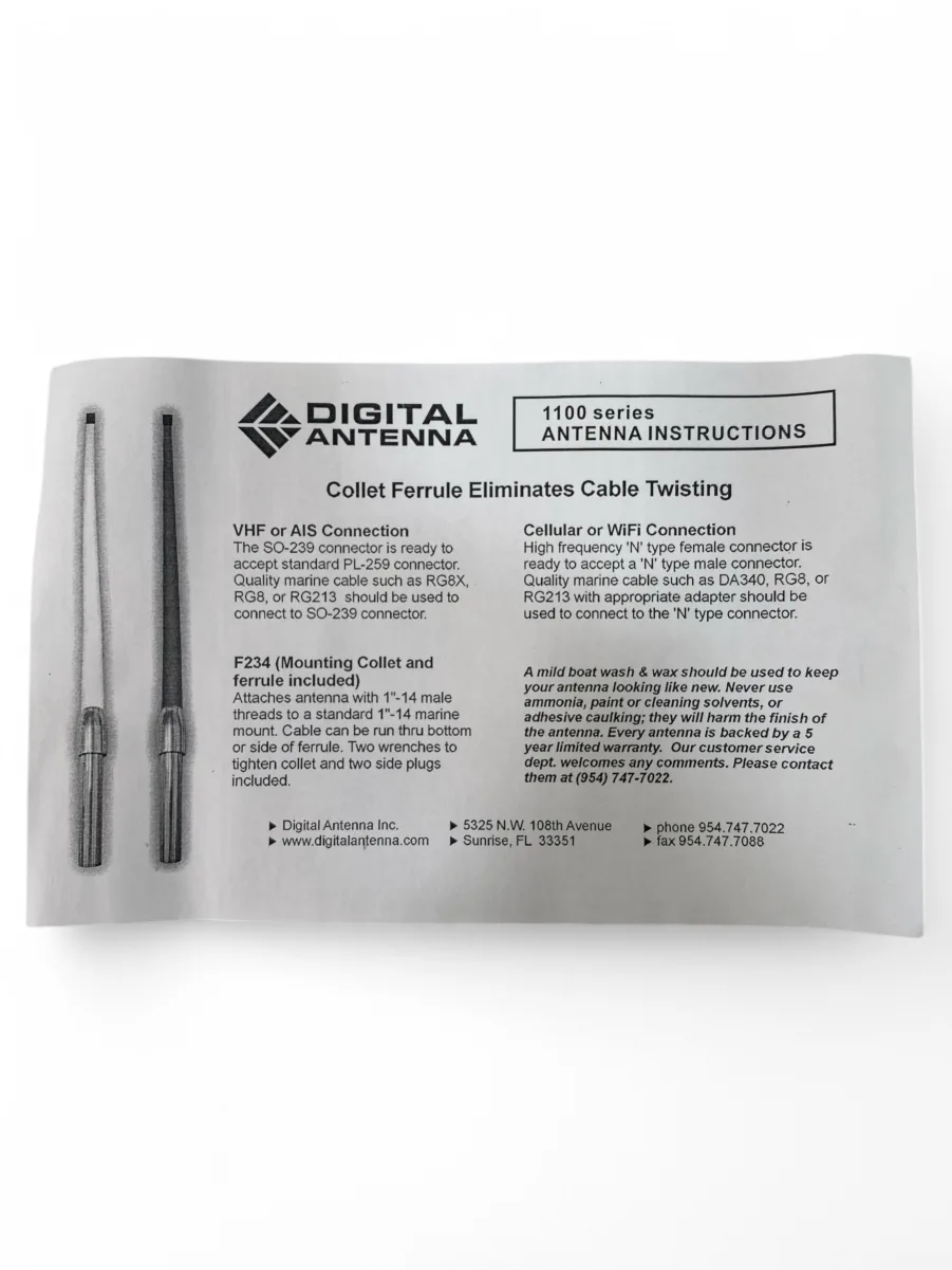 Digital Antenna 1176-SW 4ft Marine AIS Antenna (159-162 MHz) - 4.5dB - Image 7