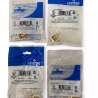 Leviton 40830-BWE Snap-In Quickport Gold RCA Speaker Jack - White **Lot of 4**