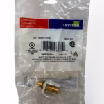 Leviton 40830-BWE Snap-In Quickport Gold RCA Speaker Jack - White **Lot of 3** - Image 2