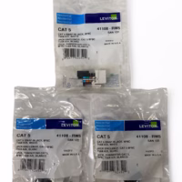 Leviton 41108-RW5 Cat 5 Snap-In Quickport Jack 8P8C T568A/B - White **Lot of 3**