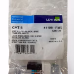 Leviton 41108-RW5 Cat 5 Snap-In Quickport Jack 8P8C T568A/B - White **Lot of 3** - Image 2