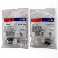 Leviton 5G108-RW5 GigaMax Cat 5e UTP Quickport Snap-In Jack - White **Lot of 2**