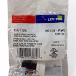 Leviton 5G108-RW5 GigaMax Cat 5e UTP Quickport Snap-In Jack - White **Lot of 2** - Image 2