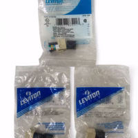 Leviton 41106-RI6 Voice Grade 6P6C Quickport Snap-In Jack - Ivory **Lot of 3**