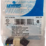 Leviton 41106-RI6 Voice Grade 6P6C Quickport Snap-In Jack - Ivory **Lot of 3** - Image 3