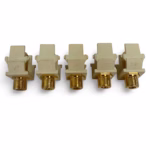 Leviton 40831-BA Snap-In Quickport Gold F-Connector - Almond **Lot of 6** - Image 3