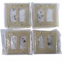 Leviton 001-80409-I 2-Gang Decora/GFCI Device Wall Plate - Ivory **Lot of 4**