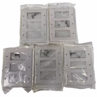 Leviton 005-80411-W 3-Gang Decora/GFCI Device Wall Plate - White **Lot of 5**