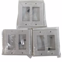 Leviton 005-80409-W 2-Gang Decora/GFCI Device Wall Plate - White **Lot of 3**