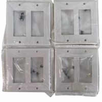 Leviton 005-80409-W 2-Gang Decora/GFCI Device Wall Plate - White **Lot of 4**