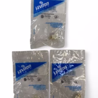 Leviton 010-40837-BIE Gold-Plated Banana Jack Quickport Connector - Ivory **Lot of 3**