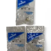 Leviton 010-40837-BIE Gold-Plated Banana Jack Quickport Connector - Ivory **Lot of 3**