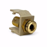 Leviton 010-40837-BIE Gold-Plated Banana Jack Quickport Connector - Ivory **Lot of 3** - Image 5