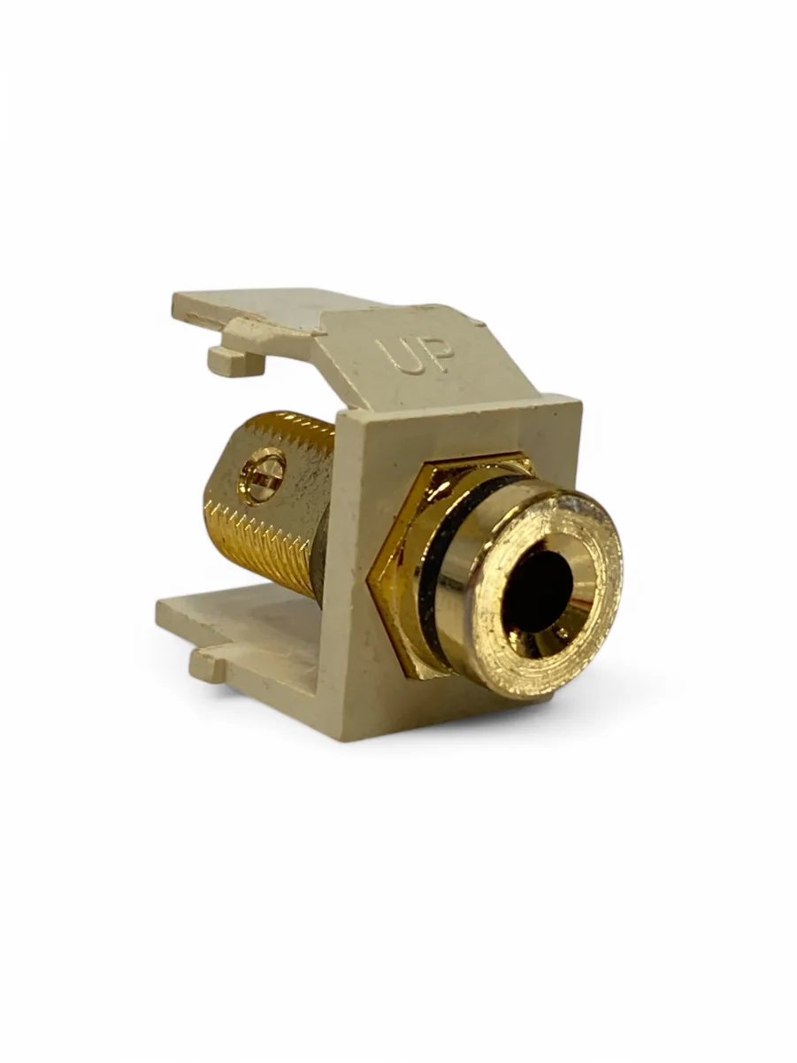 Leviton 010-40837-BIE Gold-Plated Banana Jack Quickport Connector - Ivory **Lot of 3** - Image 5