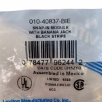 Leviton 010-40837-BIE Gold-Plated Banana Jack Quickport Connector - Ivory **Lot of 3** - Image 4