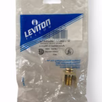 Leviton 010-40837-BIE Gold-Plated Banana Jack Quickport Connector - Ivory **Lot of 3** - Image 3