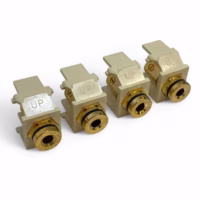 Leviton 40837-BIE Black-Striped Banana Jack Quickport Connector - Ivory **Lot of 4**