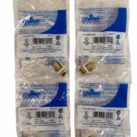 Leviton 40833-BWE Black-Striped Binding Post QuickPort Connector - White **Lot of 4**